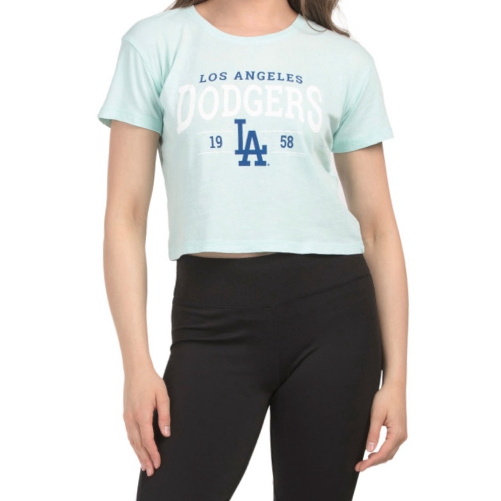MLB U.S. Apparel “Los Angeles Dodgers” Graphic Crop Top (NWT) (Size: Small)